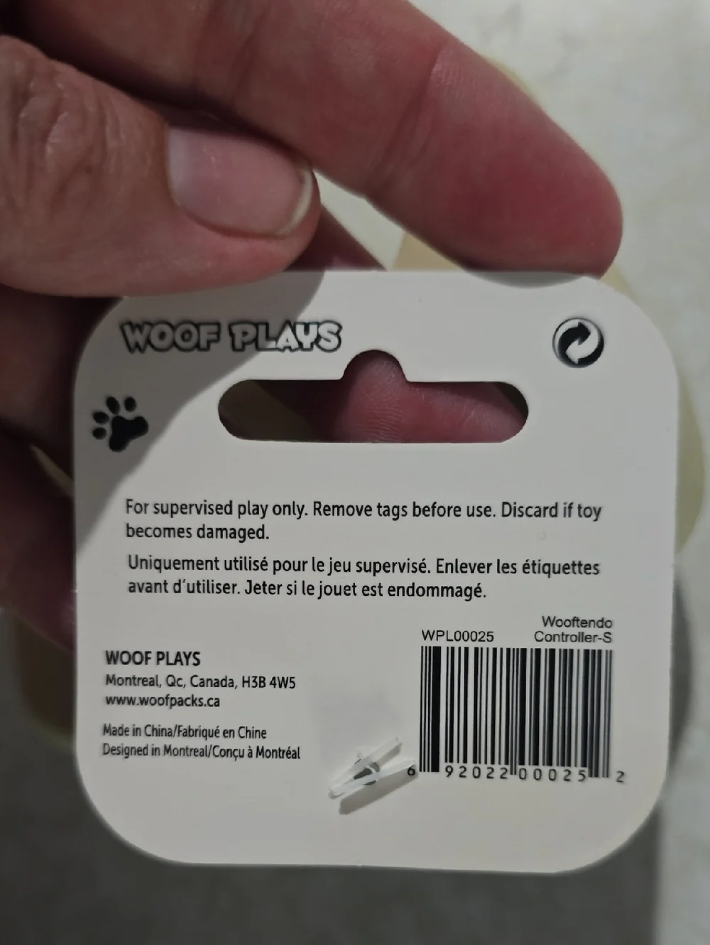 Woof‎ Pack Wooftendo Controller Dog Toy - Squeaky Soft Rubber Dog Toy NWT